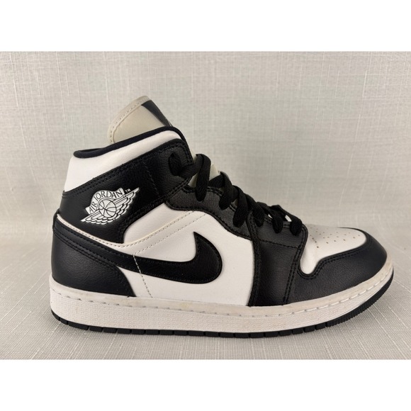 Nike Shoes - Nike Air Jordan 1 Mid Panda Black White Womens Sneakers DV0991-101 Size 9